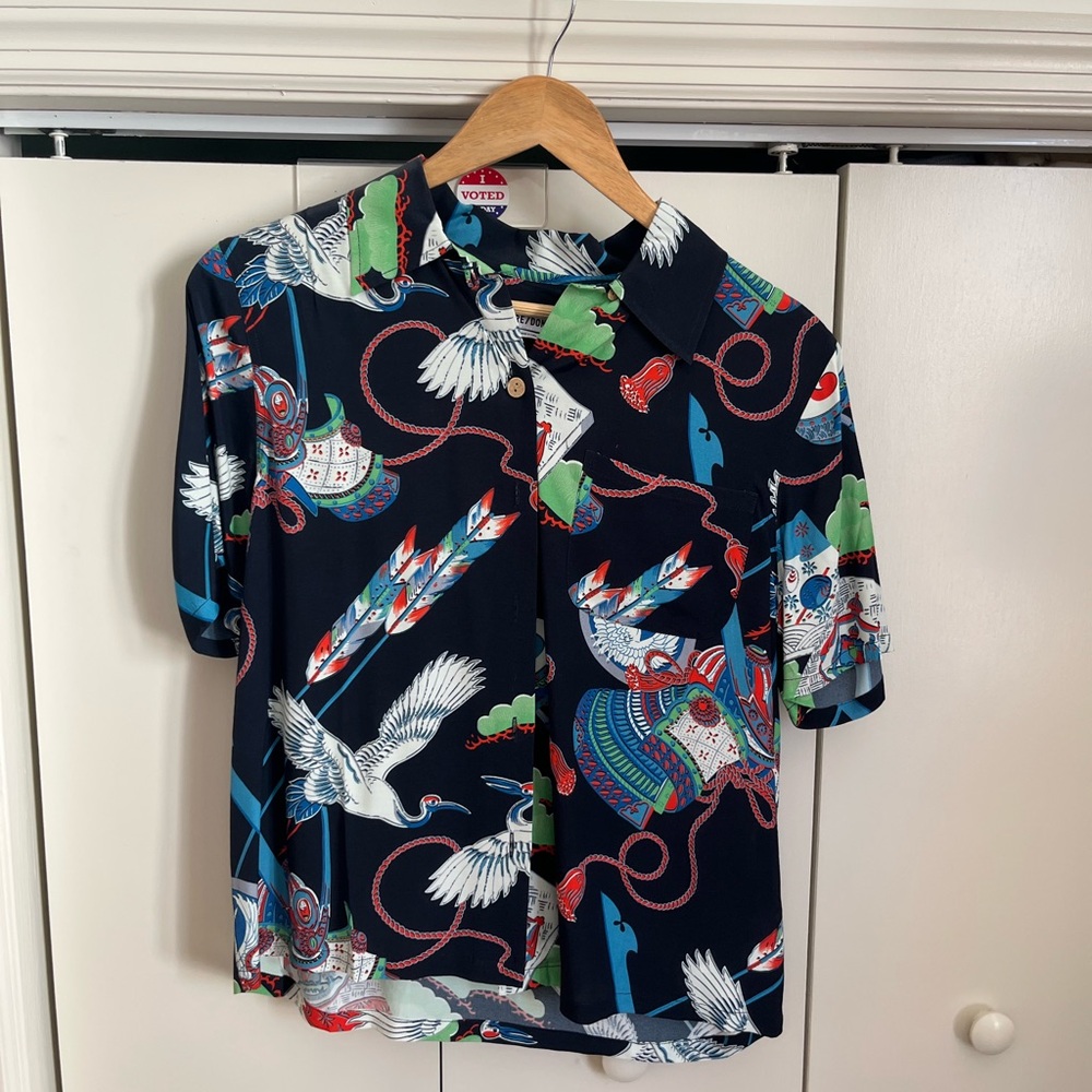 Re/Done Multicolor Patterned Button Down Shirt - image 2